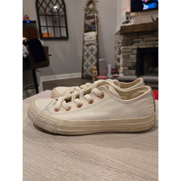 Converse Chuck Taylor All Star Craft Leather Ox Gold Women's Sneakers Size 7 - Picture 8 of 10